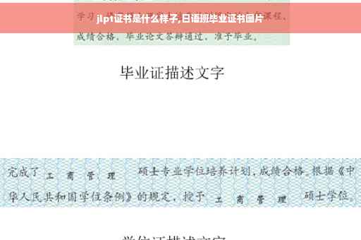 jlpt证书是什么样子,日语班毕业证书图片
