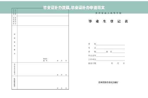 毕业证补办流程,毕业证补办申请范文