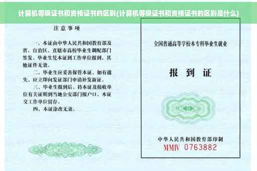 计算机等级证书和资格证书的区别(计算机等级证书和资格证书的区别是什么)