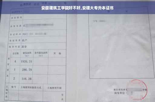 安徽建筑工学院好不好,安建大专升本证书
