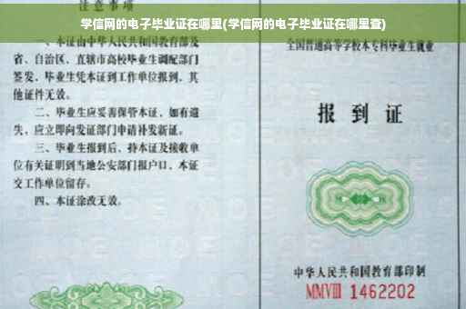 学信网的电子毕业证在哪里(学信网的电子毕业证在哪里查) 学信网的电子毕业证在哪里(学信网的电子毕业证在哪里查)