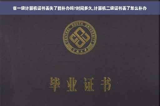 省一级计算机证书丢失了能补办吗?时间多久,计算机二级证书丢了怎么补办