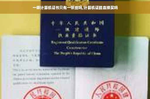 一级计算机证书只有一张纸吗,计算机证能直接买吗