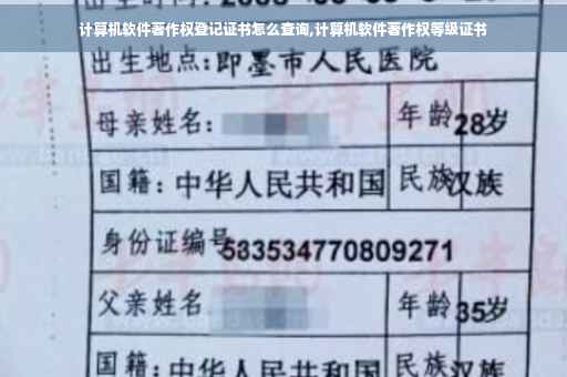 计算机软件著作权登记证书怎么查询,计算机软件著作权等级证书