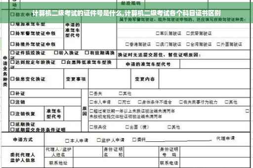 计算机二级考试的证件号是什么,计算机二级考试各个科目证书区别
