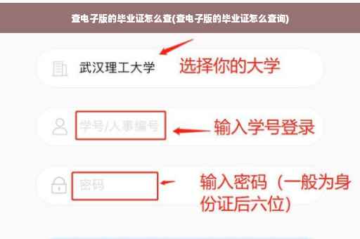查电子版的毕业证怎么查(查电子版的毕业证怎么查询)