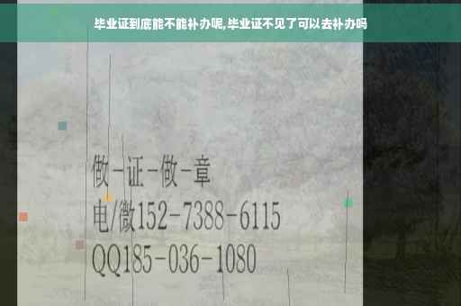 毕业证到底能不能补办呢,毕业证不见了可以去补办吗