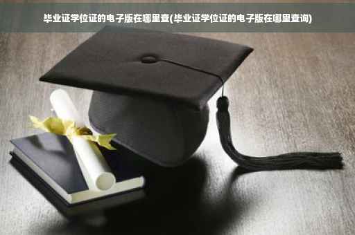 毕业证学位证的电子版在哪里查(毕业证学位证的电子版在哪里查询)
