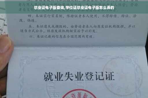 毕业证电子版查询,学位证毕业证电子版怎么弄的