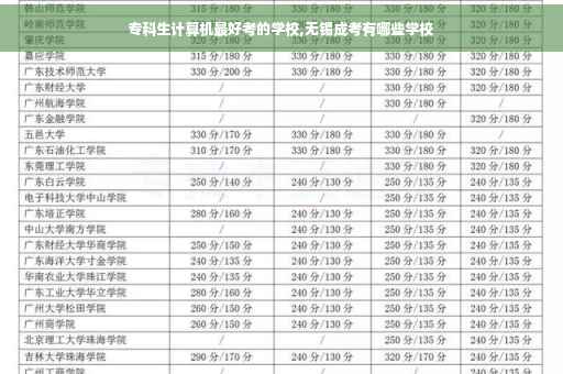 专科生计算机最好考的学校,无锡成考有哪些学校