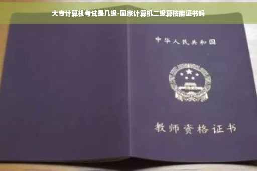 大专计算机考试是几级-国家计算机二级算技能证书吗