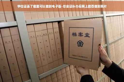 学位证丢了哪里可以查到电子版-毕业证补办后网上能否查到照片
