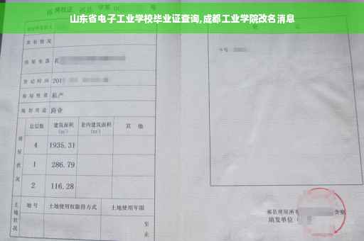 山东省电子工业学校毕业证查询,成都工业学院改名消息