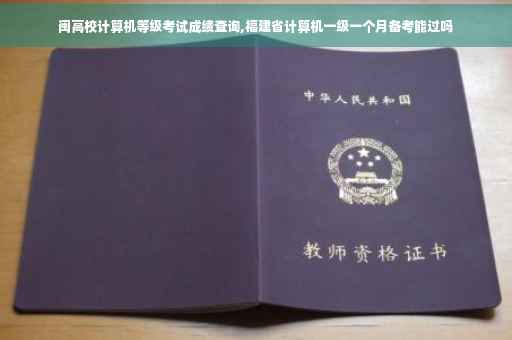 闽高校计算机等级考试成绩查询,福建省计算机一级一个月备考能过吗