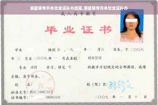 景德镇专升本毕业证补办流程,景德镇专升本毕业证补办