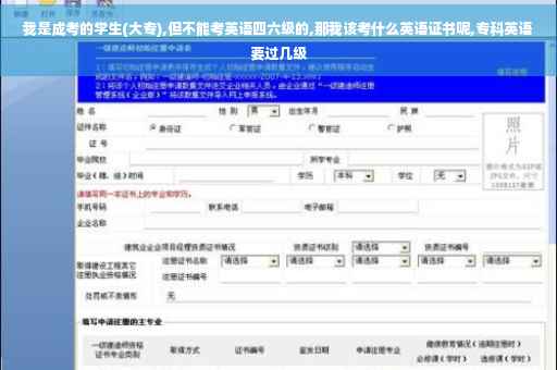 我是成考的学生(大专),但不能考英语四六级的,那我该考什么英语证书呢,专科英语要过几级