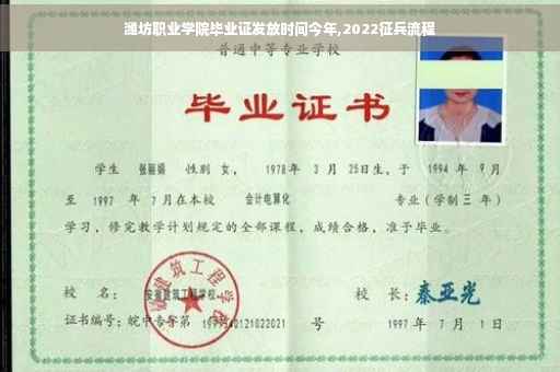 潍坊职业学院毕业证发放时间今年,2022征兵流程