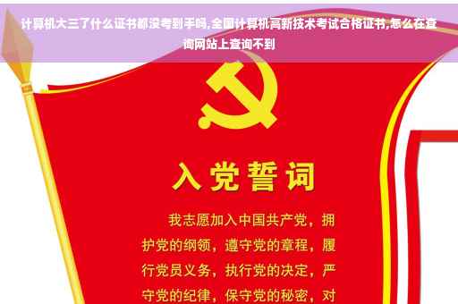 计算机大三了什么证书都没考到手吗,全国计算机高新技术考试合格证书,怎么在查询网站上查询不到