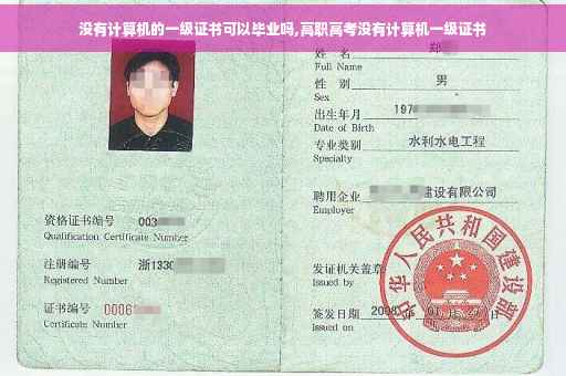 没有计算机的一级证书可以毕业吗,高职高考没有计算机一级证书