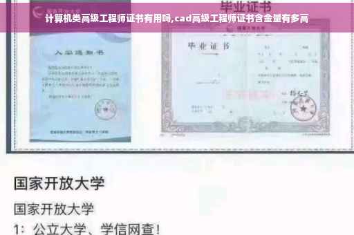 计算机类高级工程师证书有用吗,cad高级工程师证书含金量有多高