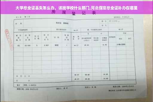 大学毕业证丢失怎么办，该找学校什么部门,河北保定毕业证补办在哪里