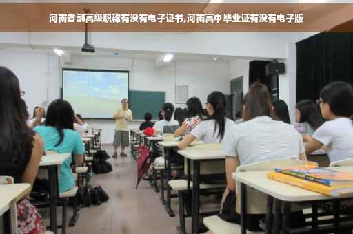 河南省副高级职称有没有电子证书,河南高中毕业证有没有电子版