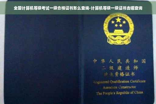 全国计算机等级考试一级合格证书怎么查询-计算机等级一级证书去哪查询