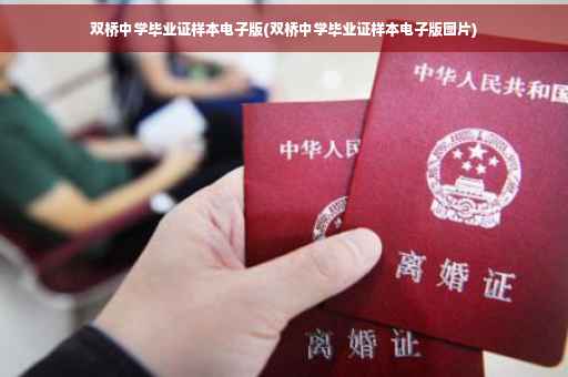 双桥中学毕业证样本电子版(双桥中学毕业证样本电子版图片)