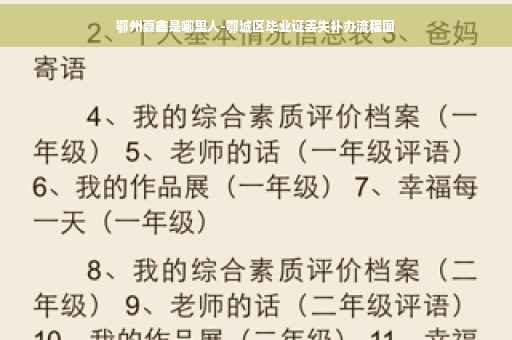鄂州夏鑫是哪里人-鄂城区毕业证丢失补办流程图