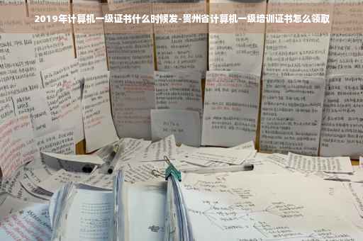 2019年计算机一级证书什么时候发-贵州省计算机一级培训证书怎么领取