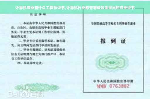 计算机专业有什么工程师证书,计算机行业都有哪些含金量高的专业证书