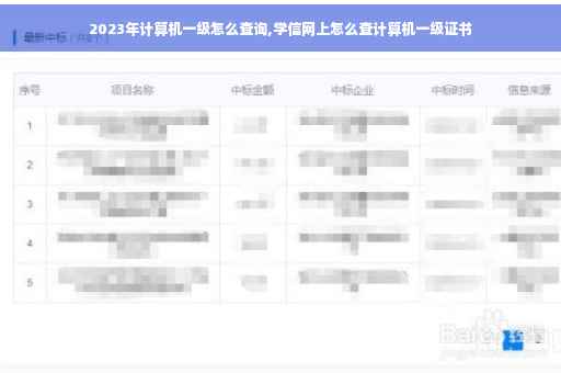 2023年计算机一级怎么查询,学信网上怎么查计算机一级证书