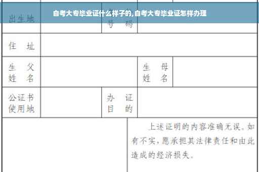 自考大专毕业证什么样子的,自考大专毕业证怎样办理