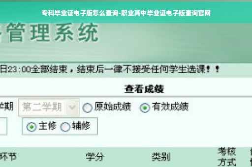 专科毕业证电子版怎么查询-职业高中毕业证电子版查询官网
