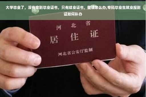 大学毕业了，没有拿到毕业证书，只有结业证书，我该怎么办,专科毕业生就业报到证如何补办