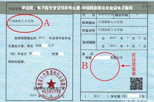 学信网，电子版毕业证信息怎么查-学信网能看见毕业证电子版吗