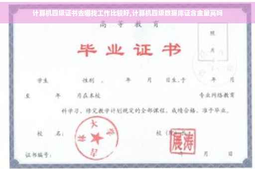 计算机四级证书去哪找工作比较好,计算机四级数据库证含金量高吗