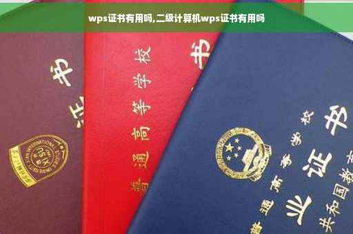 wps证书有用吗,二级计算机wps证书有用吗