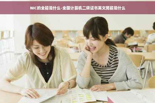 NIC的全称是什么-全国计算机二级证书英文简称是什么