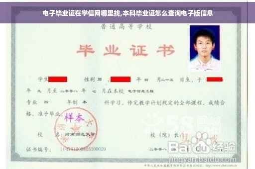 电子毕业证在学信网哪里找,本科毕业证怎么查询电子版信息