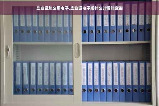 毕业证怎么用电子,毕业证电子版什么时候能查询