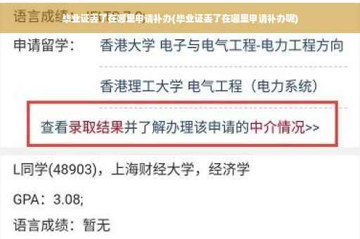 毕业证丢了在哪里申请补办(毕业证丢了在哪里申请补办呢)