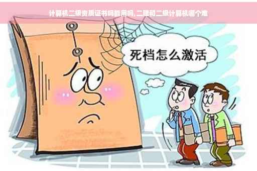 计算机二级资质证书吗能用吗,二建和二级计算机哪个难