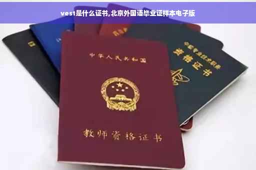 vest是什么证书,北京外国语毕业证样本电子版