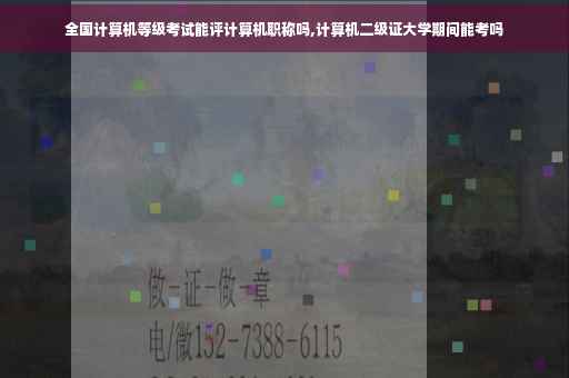 全国计算机等级考试能评计算机职称吗,计算机二级证大学期间能考吗