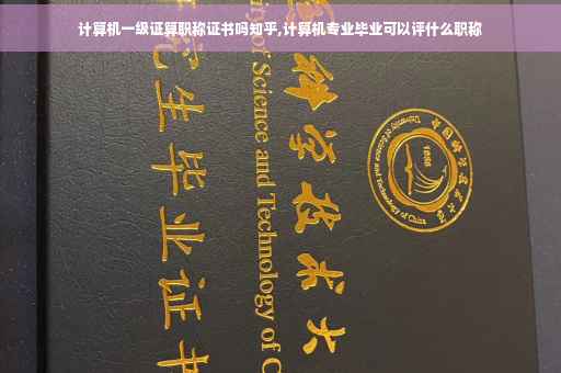 计算机一级证算职称证书吗知乎,计算机专业毕业可以评什么职称