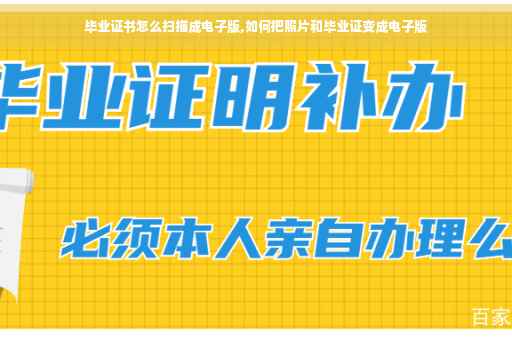 毕业证书怎么扫描成电子版,如何把照片和毕业证变成电子版