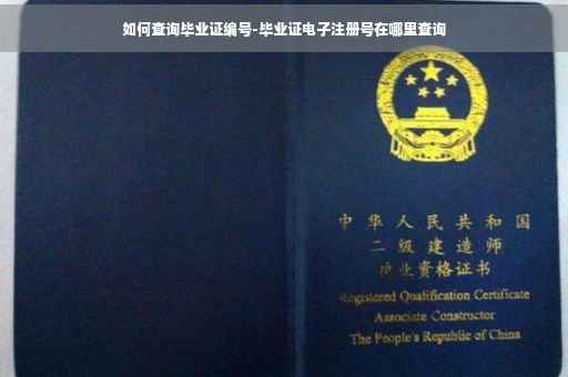 如何查询毕业证编号-毕业证电子注册号在哪里查询 如何查询毕业证编号-毕业证电子注册号在哪里查询