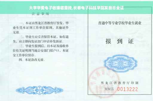 大学学费电子收据哪里找,长春电子科技学院发放毕业证