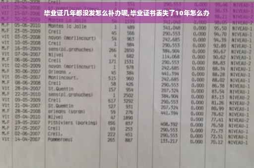 毕业证几年都没发怎么补办呢,毕业证书丢失了10年怎么办